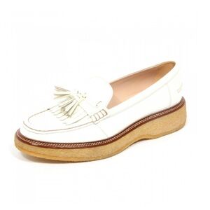 mocassino donna TOD'S white loafer shiny leather shoe woman